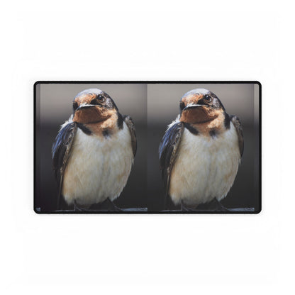Barn Swallow Desk Mat — Large Bird Photography Mouse Pad for Home Office