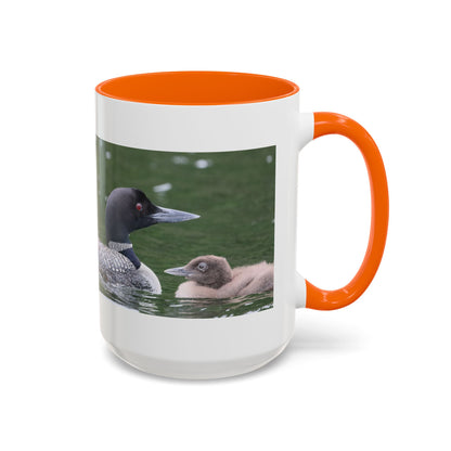 Loon Family Accent Coffee Mug – Wildlife Photo Tea Mug (11/15 oz)