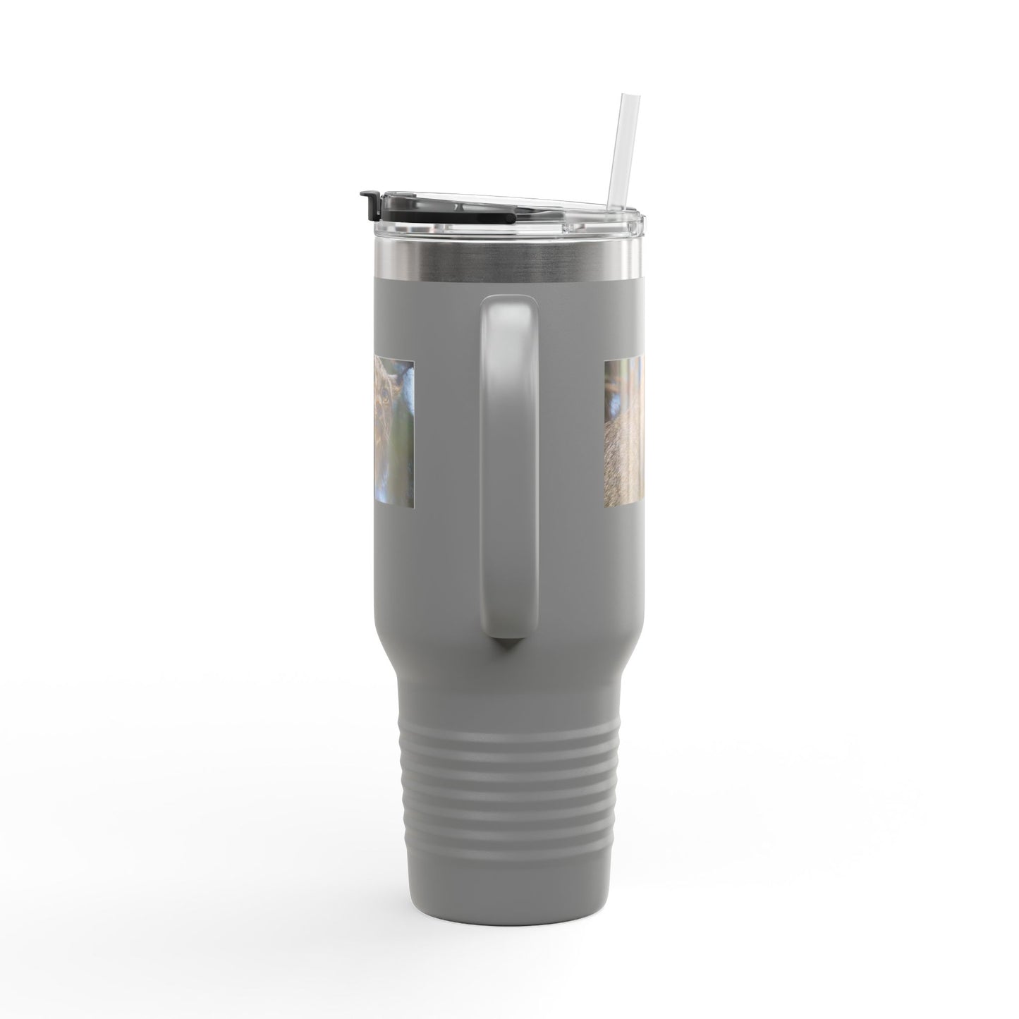 40oz Insulated Travel Mug with Wildcat Photo - Large Thermal Tumbler for Commuting & Outdoors