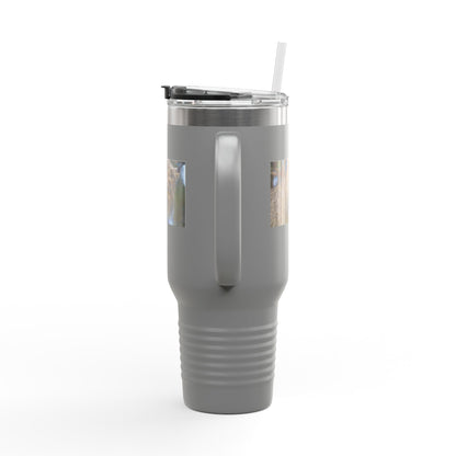 40oz Insulated Travel Mug with Wildcat Photo - Large Thermal Tumbler for Commuting & Outdoors