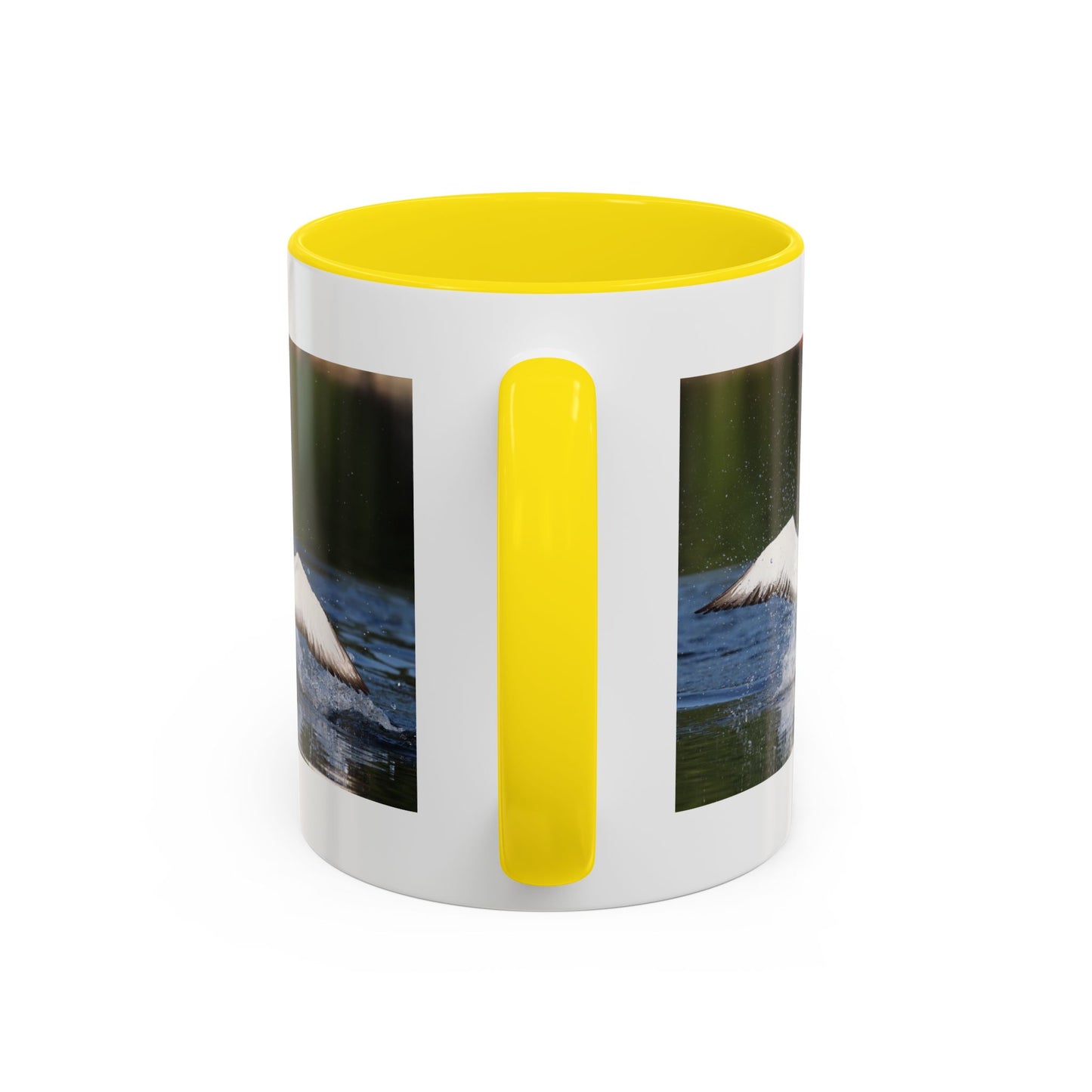 Loons Taking Off Accent Coffee Mug — Wildlife Nature Bird Lover Gift