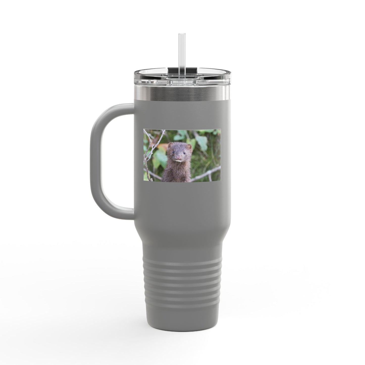 Otter Photo 40oz Insulated Travel Mug — Cute Wildlife Stainless Tumbler