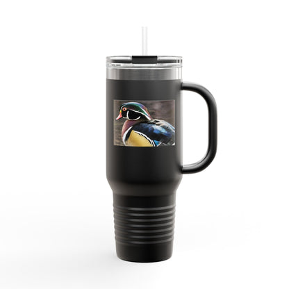 Wood Duck 40oz Insulated Travel Mug — Large Stainless Tumbler with Handle