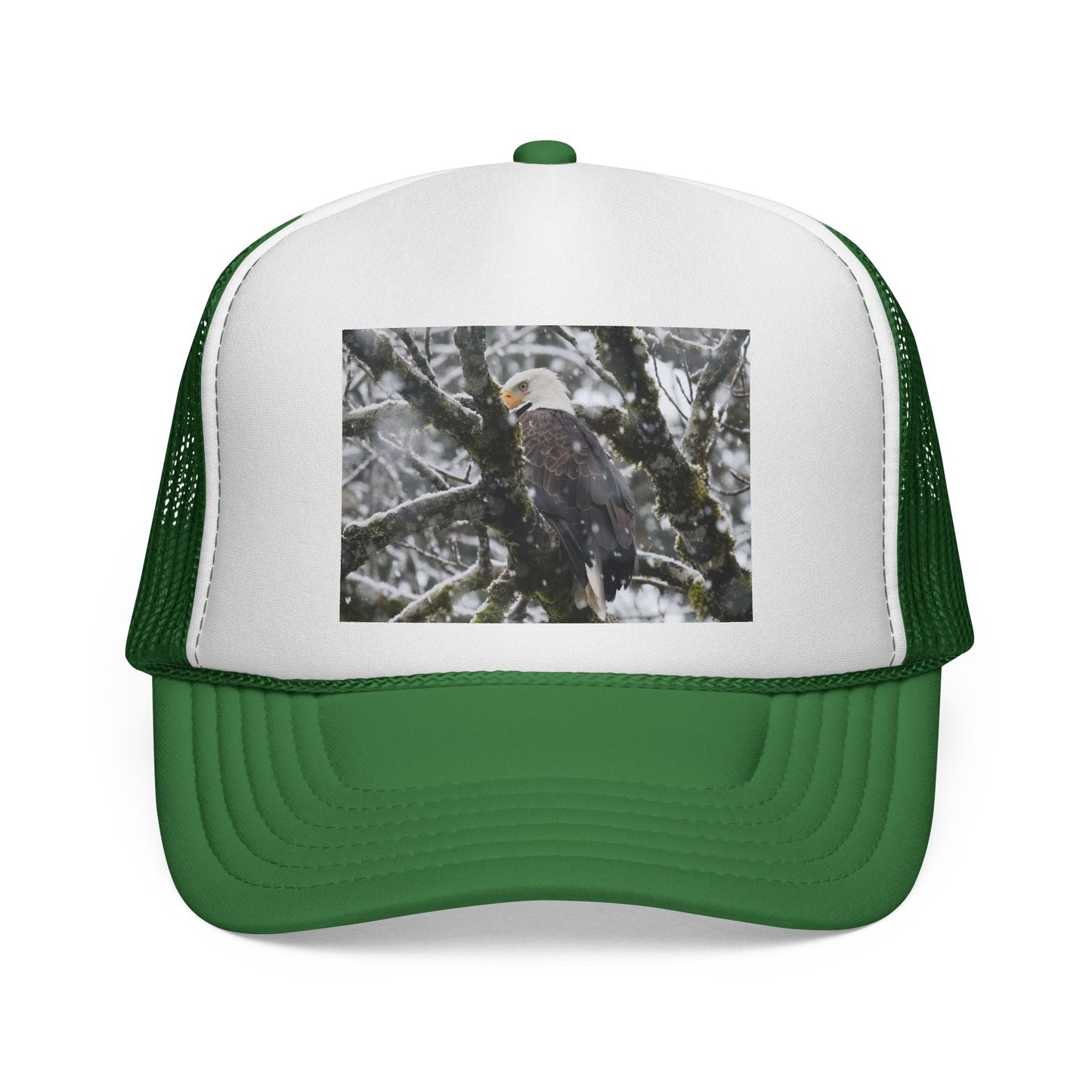 Eagle in Snow Trucker Cap