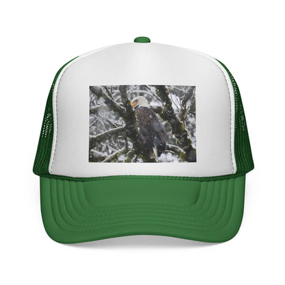Eagle in Snow Trucker Cap