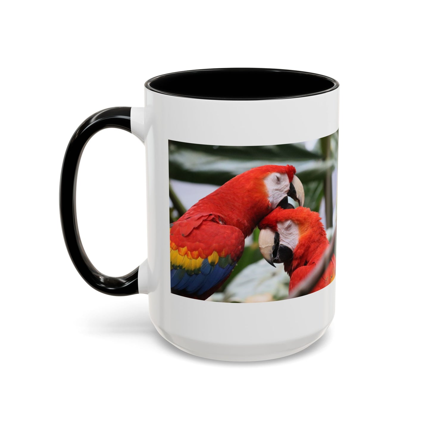 Scarlet Macaw Coffee Mug — Tropical Parrot Accent Mug (11/15oz)