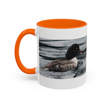 Goldeneye Duck Photo Accent Coffee Mug — Wildlife Nature Lover Gift (11/15 oz)