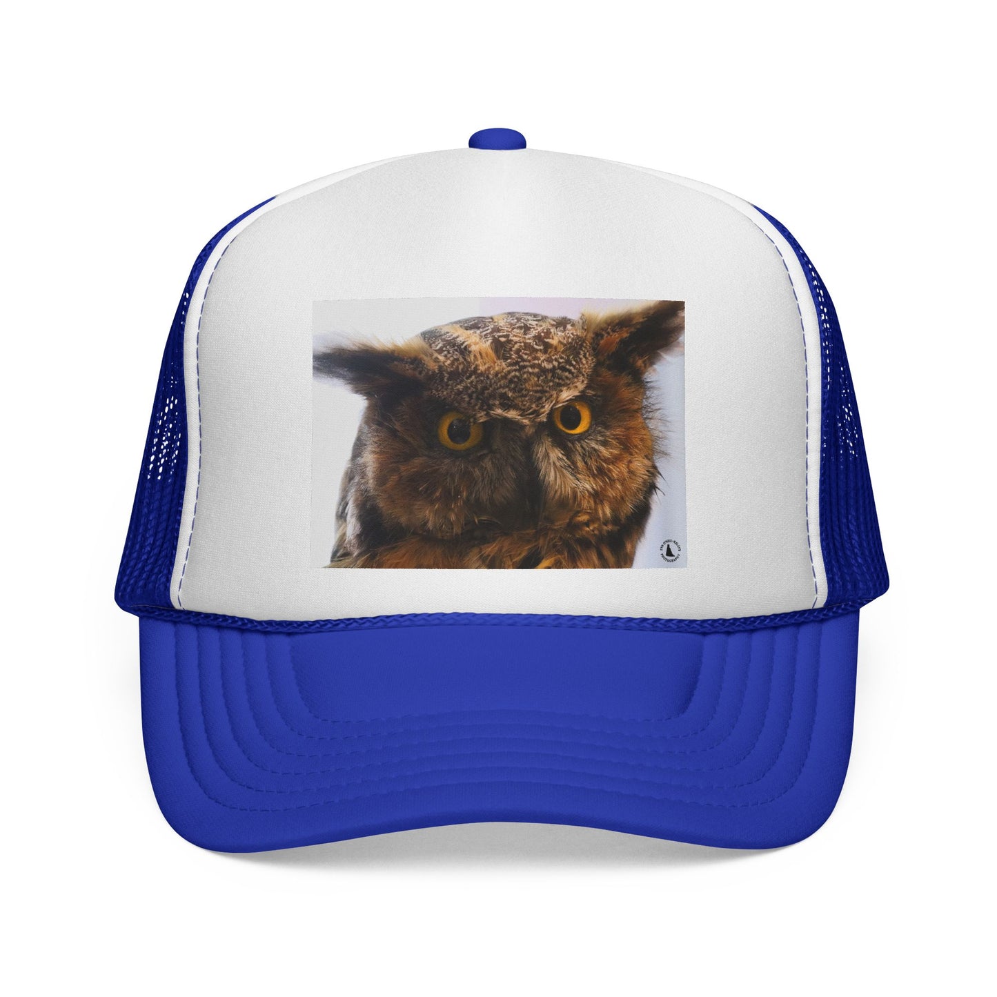 Owl Portrait Trucker Cap — Rustic Wildlife Snapback Hat