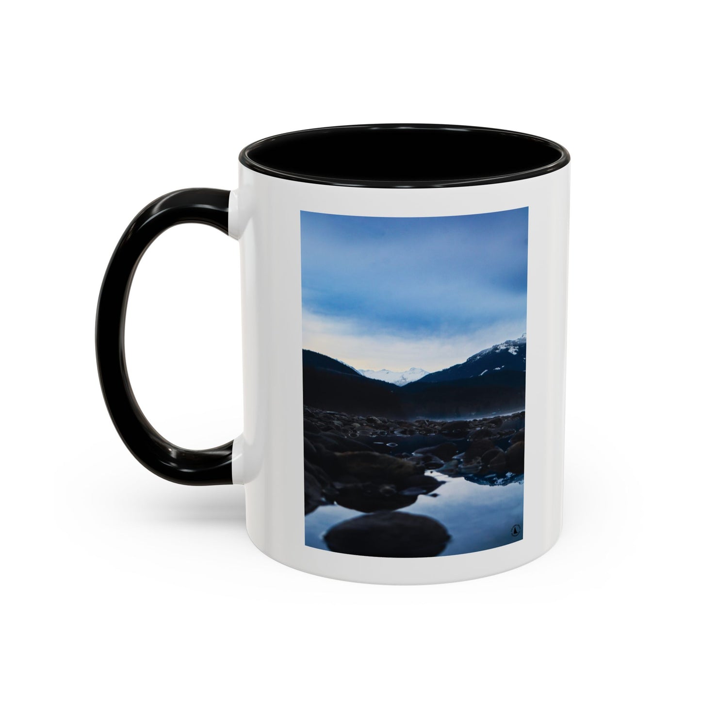 Mountain Lake Accent Coffee Mug — Scenic Wilderness Photo Travel Gift (11/15oz)