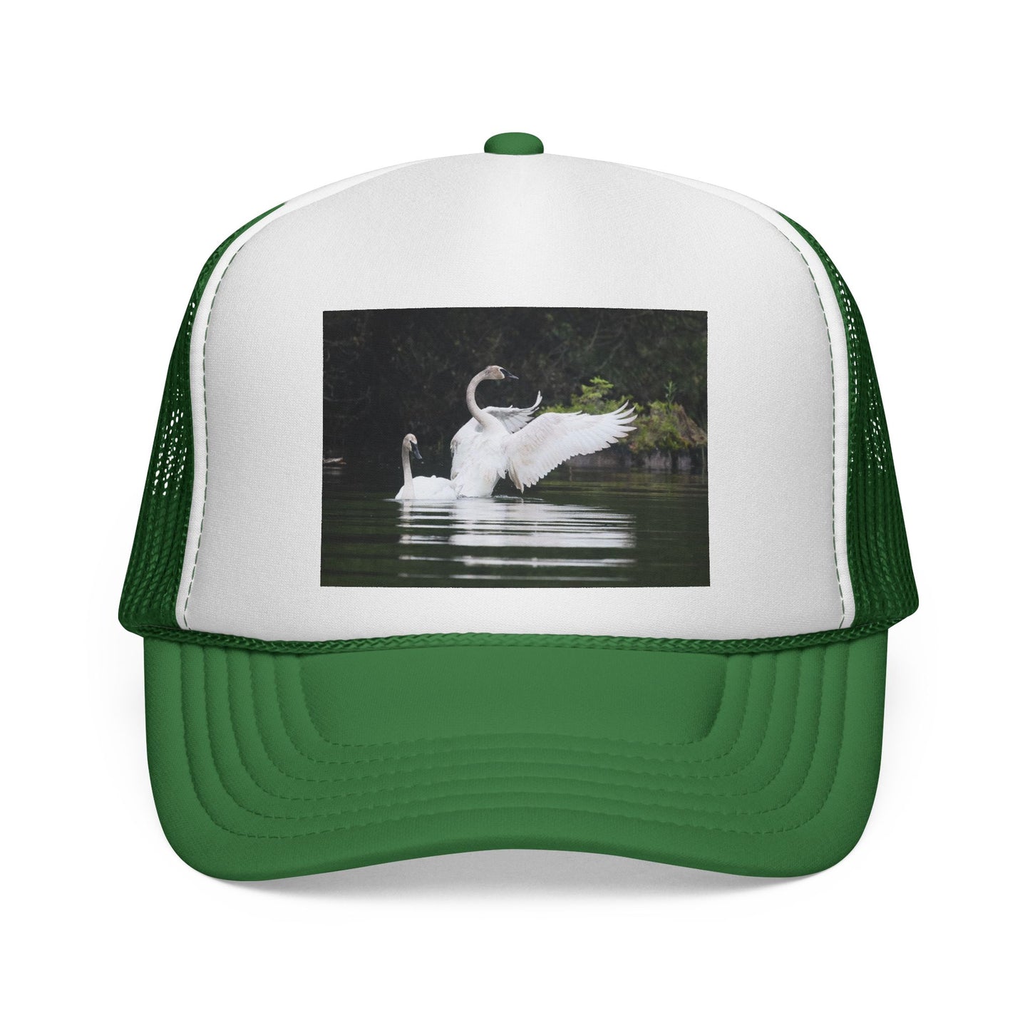 Swan Photo Trucker Cap — Wildlife Nature Hat