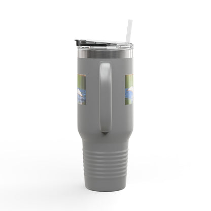 40oz Insulated Travel Mug - Black Guillemot Wildlife Photo