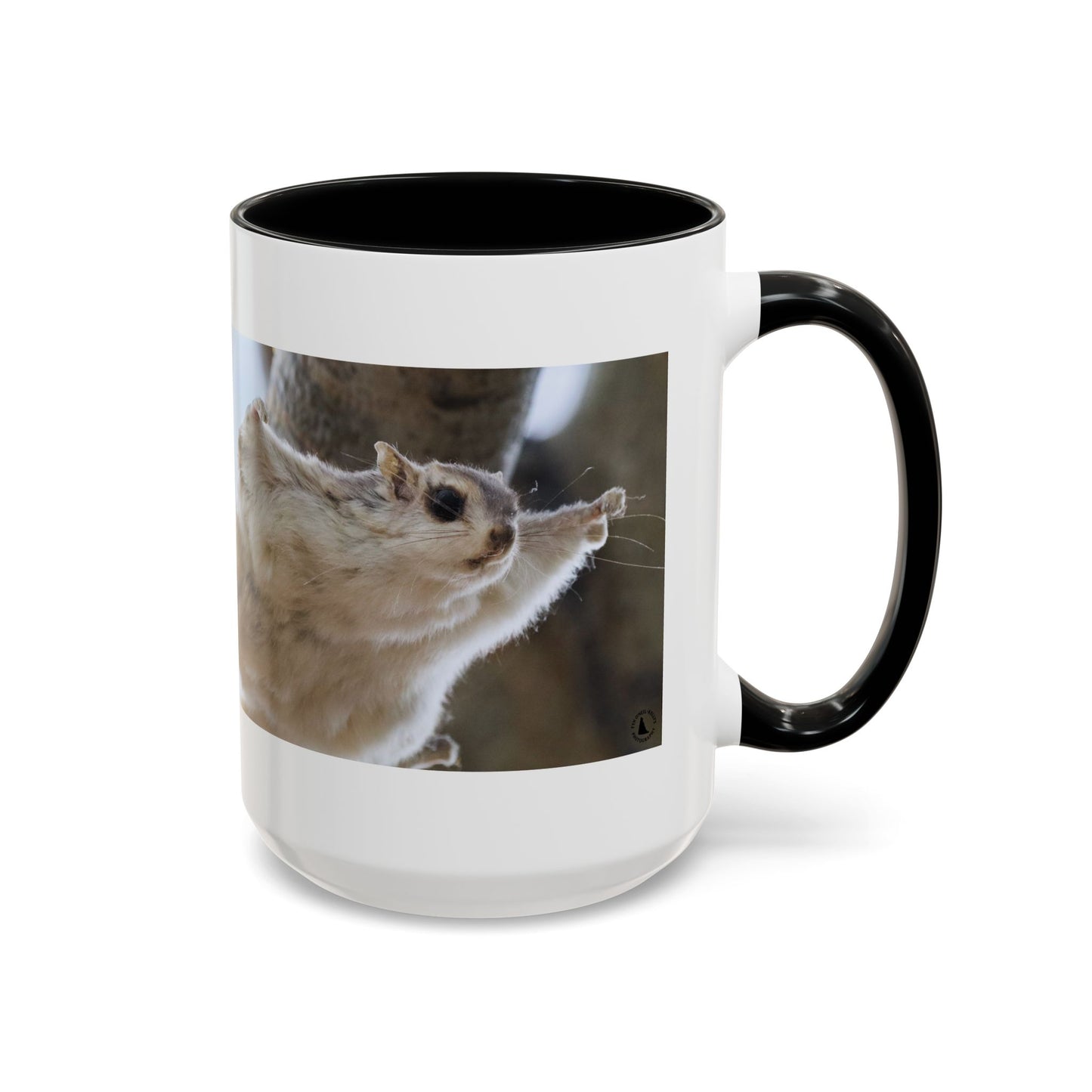 Flying Squirrel Accent Coffee Mug — Cute Wildlife Photo Mug (11/15oz)