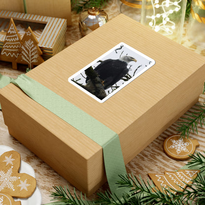 Bald Eagle Photo Kiss-Cut Sticker — Patriotic Wildlife Laptop Decal