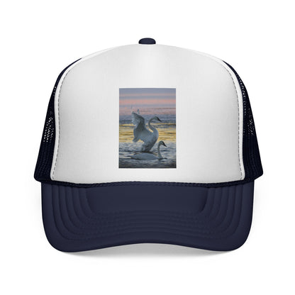 Trucker Cap — Dancing Dolphin Sunset Mesh Hat