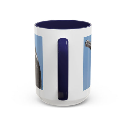 Cormorant Accent Coffee Mug — Blue Bird Portrait Ceramic Tea Cup (11/15oz)