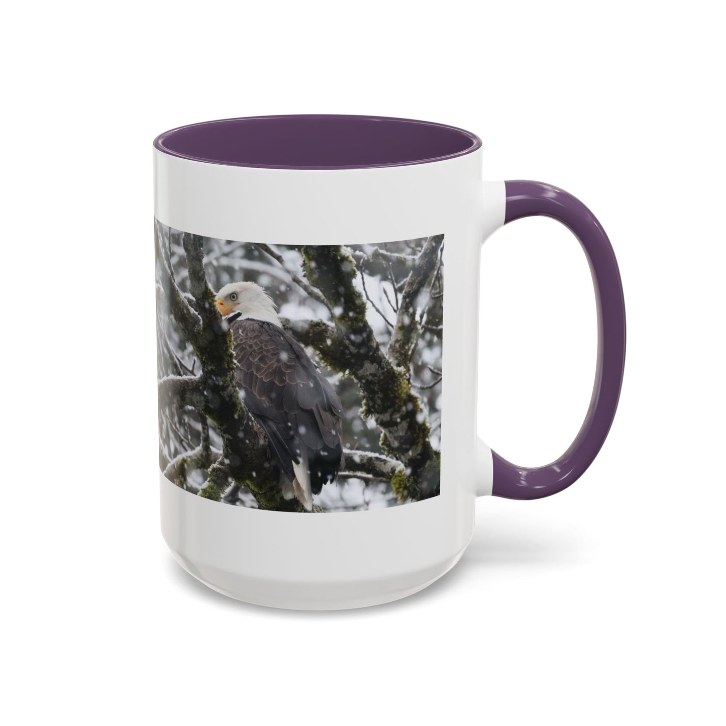 Bald Eagle Winter Photo Coffee Mug — 11/15oz Accent Mug