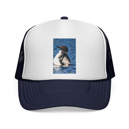 Loon Waterfowl Trucker Cap – Vintage Nature Bird Hat for Birdwatchers