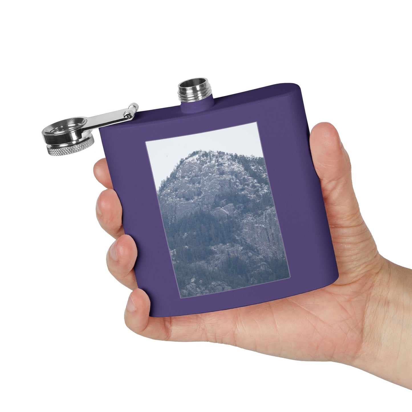 Mountain Mist Flask — 6oz Stainless Steel Hip Flask