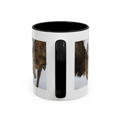 Deer Antler Clash Coffee Mug — Rustic Wildlife Accent Mug (11/15oz)