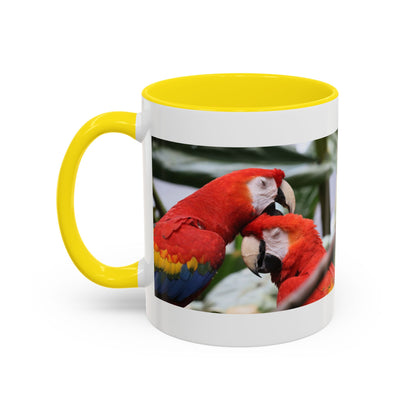 Scarlet Macaw Coffee Mug — Tropical Parrot Accent Mug (11/15oz)