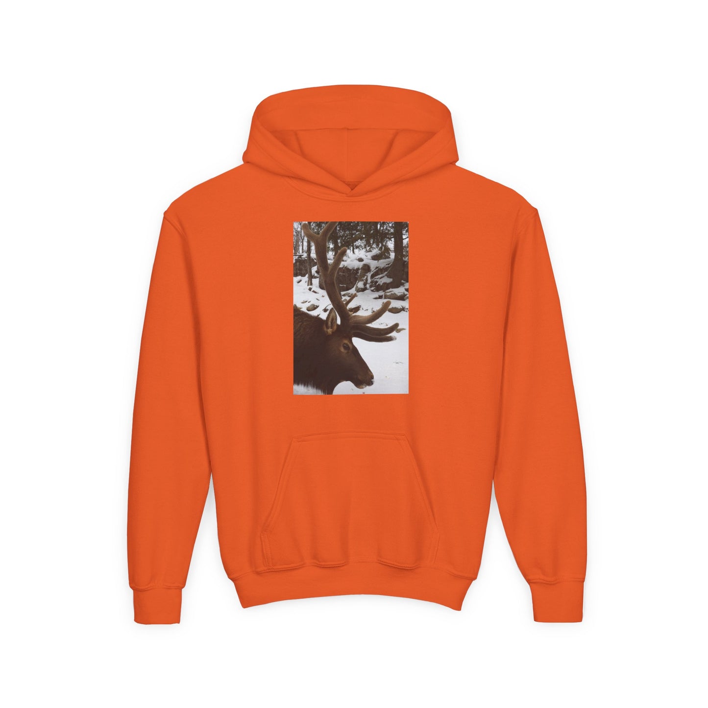 Moose Portrait Hoodie | Youth Hooded Sweatshirt