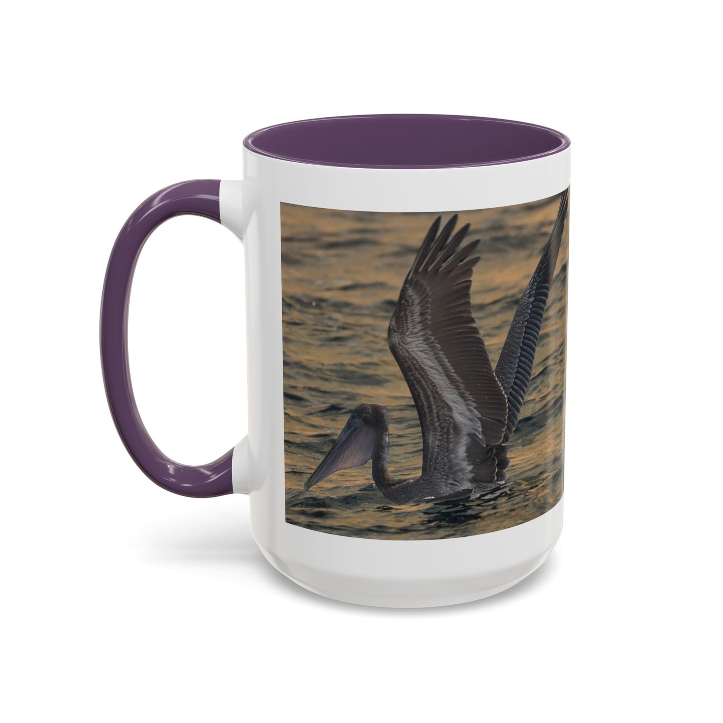 Pelican Sunrise Accent Coffee Mug — 11/15oz Ceramic Mug for Bird Lovers