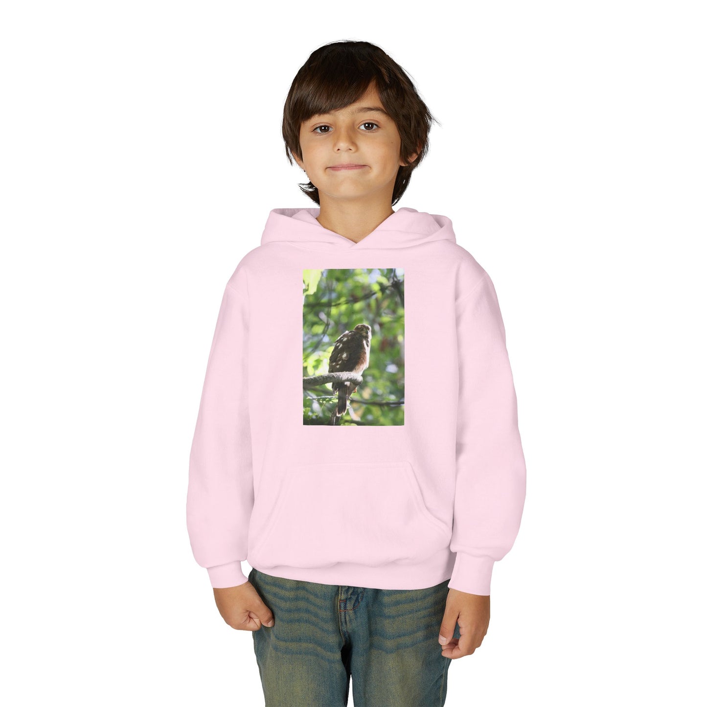 Youth Hoodie — Woodland Sparrow Photo Pullover