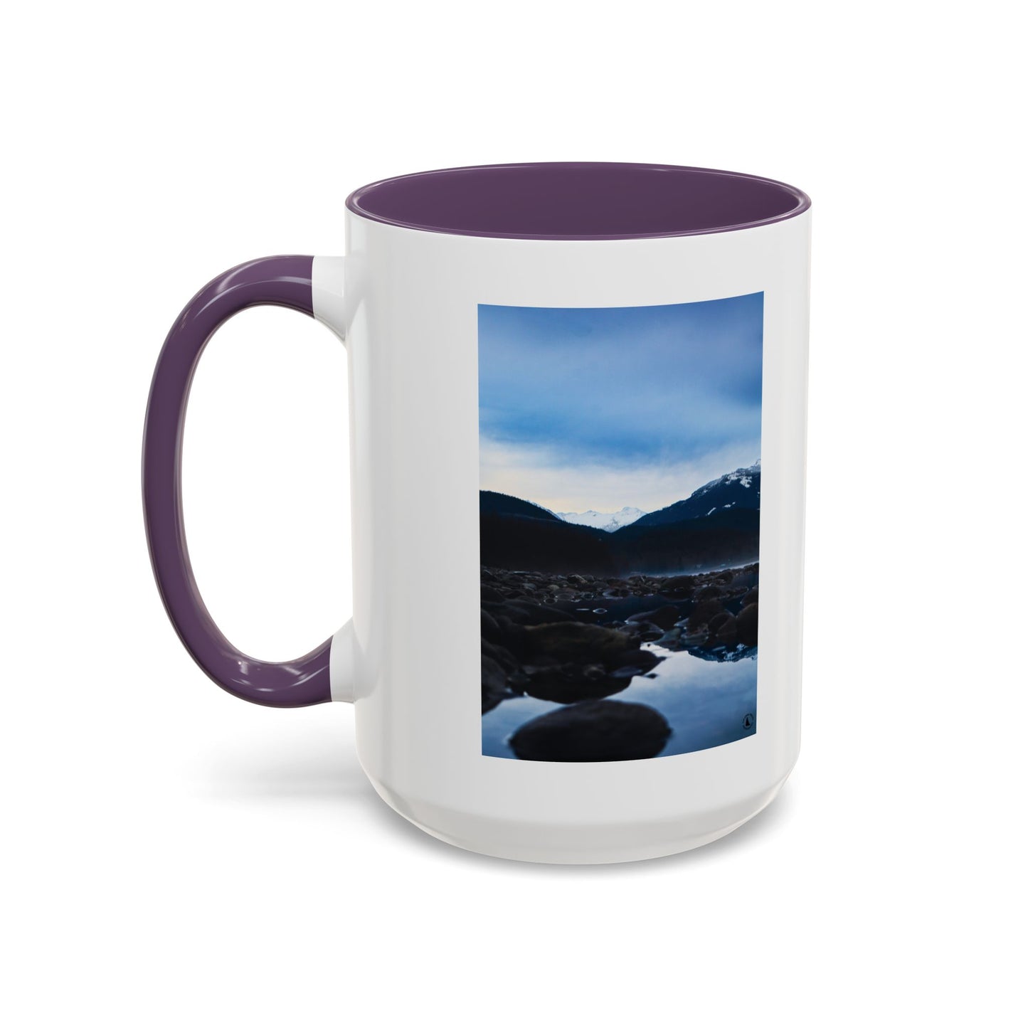 Mountain Lake Accent Coffee Mug — Scenic Wilderness Photo Travel Gift (11/15oz)