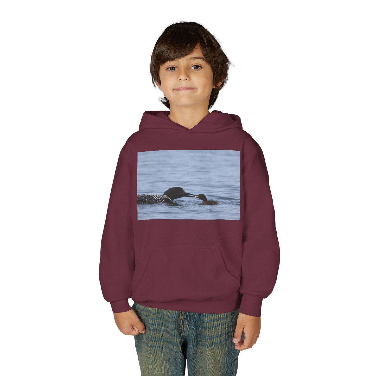 Youth Hoodie with Swimming Otters Photo – Cute River Otter Kids Sweatshirt