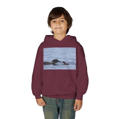 Youth Hoodie with Swimming Otters Photo – Cute River Otter Kids Sweatshirt