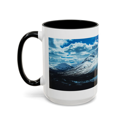 Mountain Landscape Accent Coffee Mug - Snowy Peaks Scenic 11/15oz