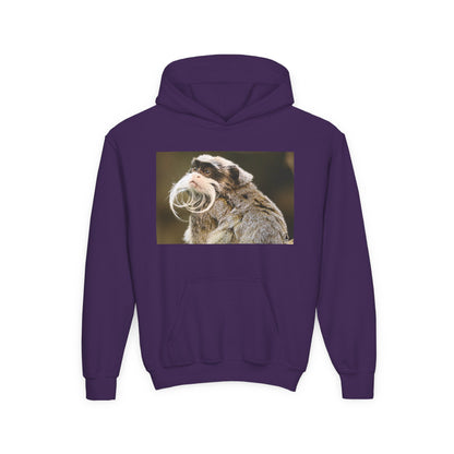 Youth Hoodie with Mustached Tamandua Anteater Photo – Cute Animal Kids Sweatshirt