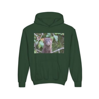Otter Portrait Youth Hoodie — Cute Nature Animal Sweatshirt for Kids