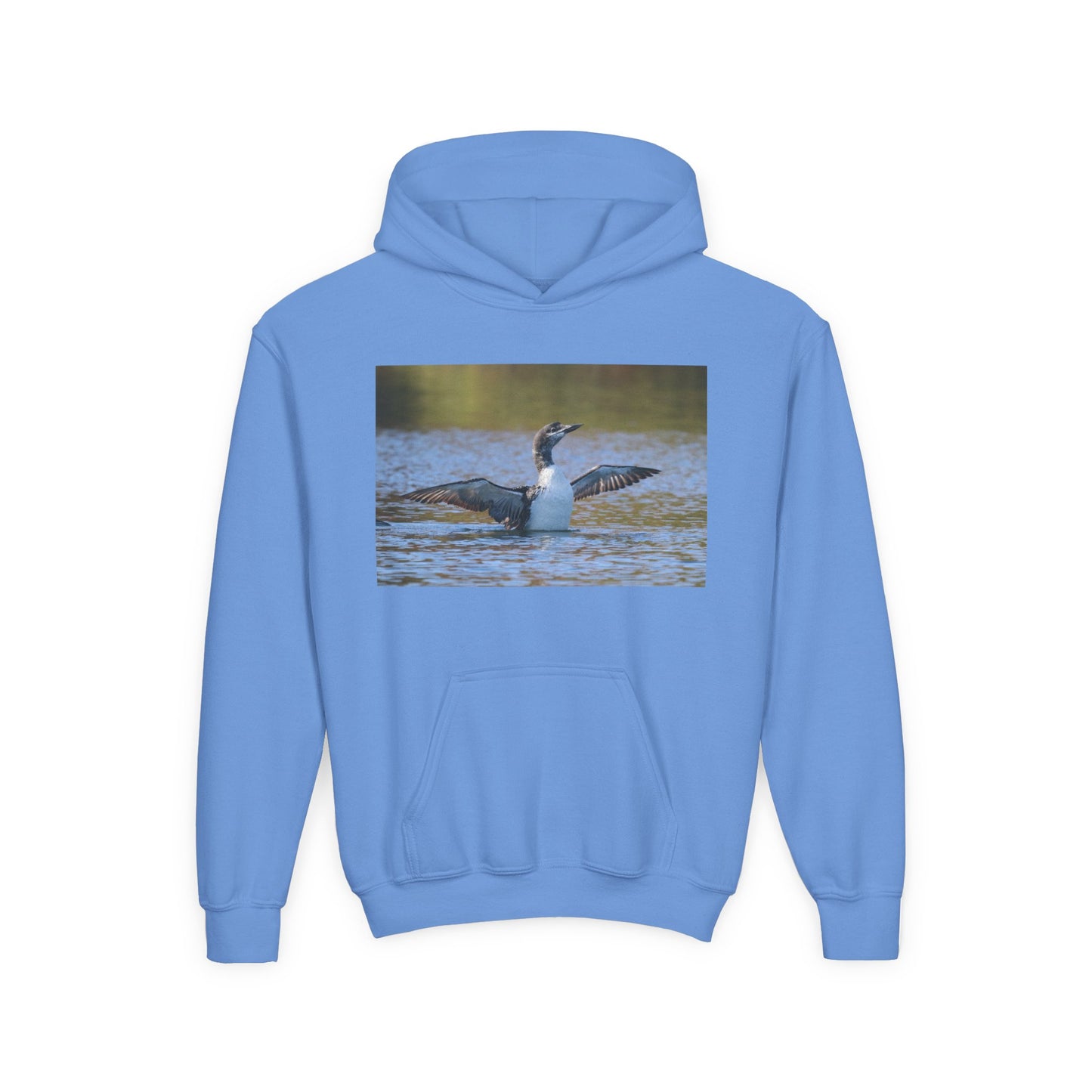 Youth Hoodie with Loon Photo – Nature Birdwatching Pullover