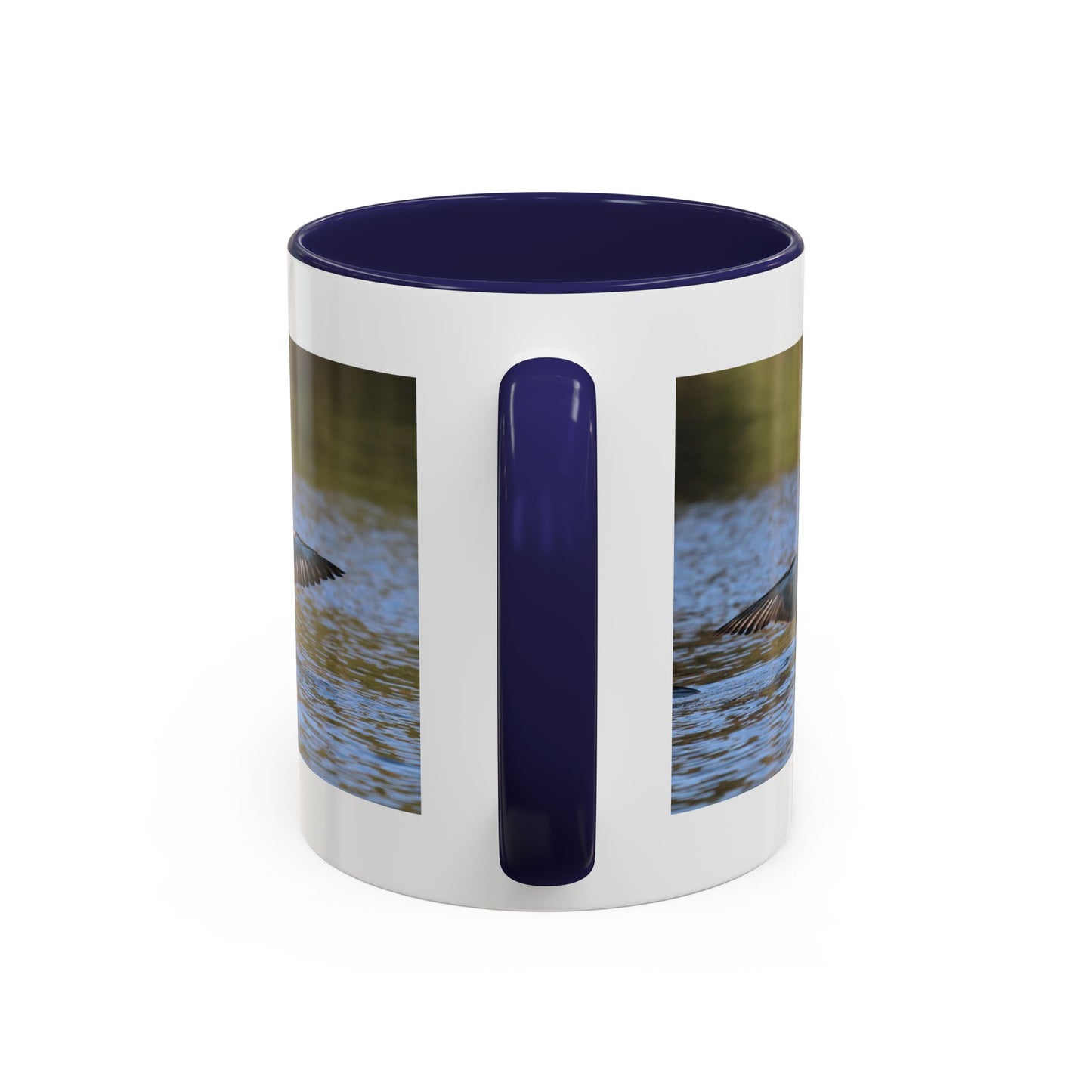 Loons in Flight Accent Coffee Mug — Wildlife Bird Photography Drinkware