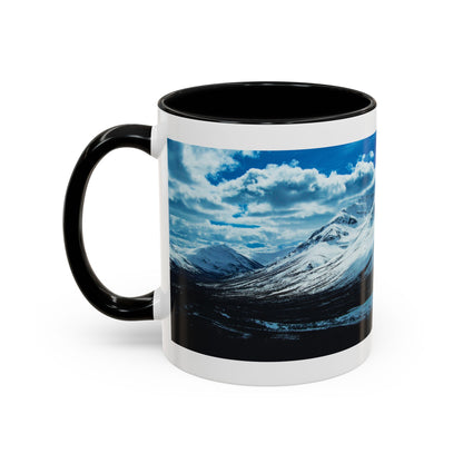 Mountain Landscape Accent Coffee Mug - Snowy Peaks Scenic 11/15oz