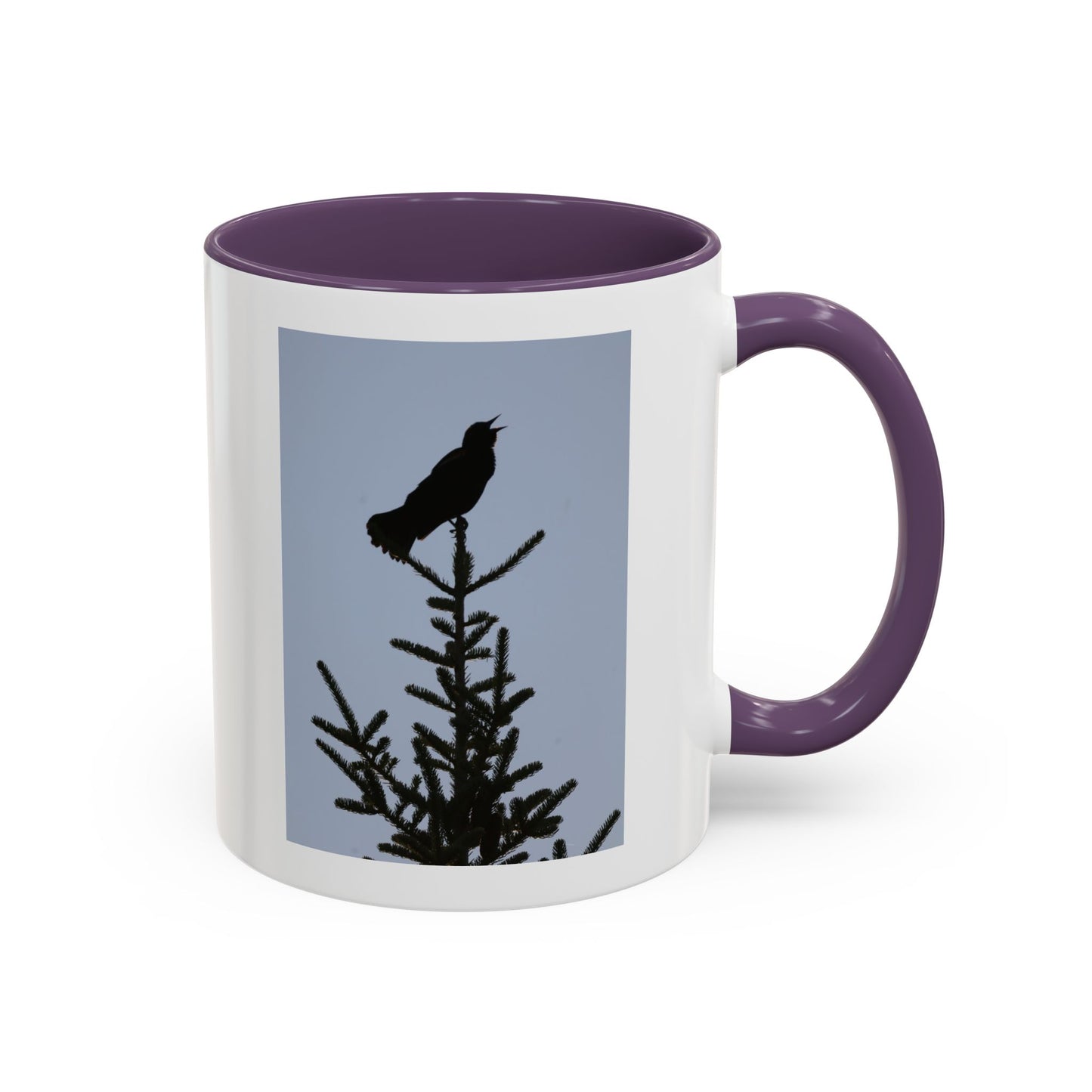 Songbird Silhouette Accent Coffee Mug — Black Interior 11/15oz