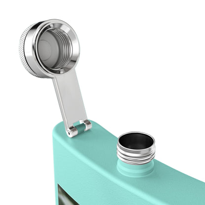 Parrot Photo Stainless Steel Flask — 6oz Tropical Scarlet Macaw Hip Flask