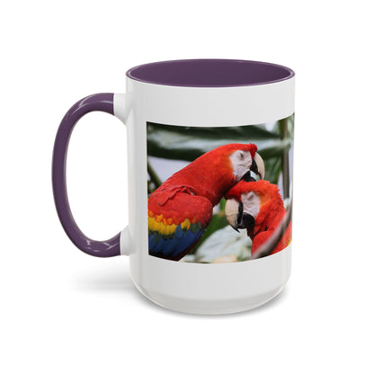 Scarlet Macaw Coffee Mug — Tropical Parrot Accent Mug (11/15oz)