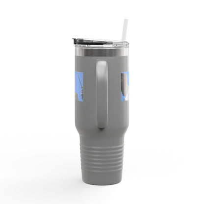 40oz Insulated Travel Mug — Seagull Photo Beach Tumbler