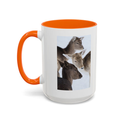 Deer Herd Accent Coffee Mug — Wildlife Photo Ceramic Mug (11/15oz)